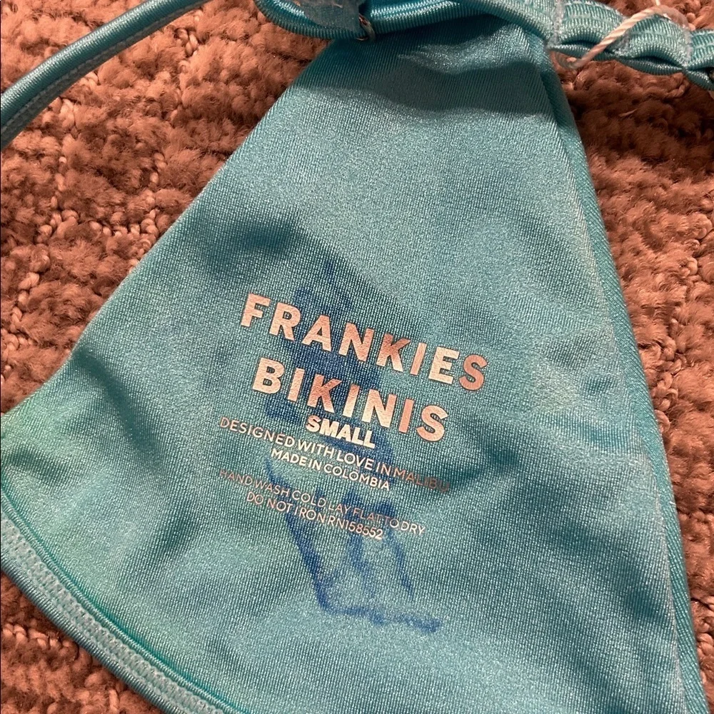 Frankie’s Bikinis Chase Shine Triangle Bikini Top S